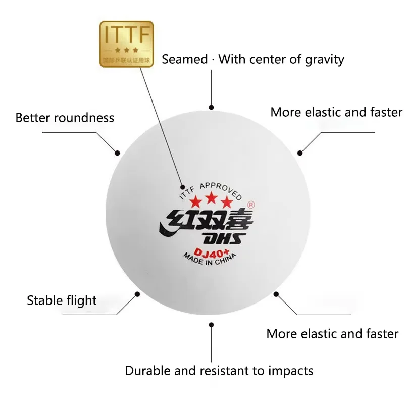 New DHS DJ40+ Table Tennis Bal - огляд і ціна Table Tennis Tournament